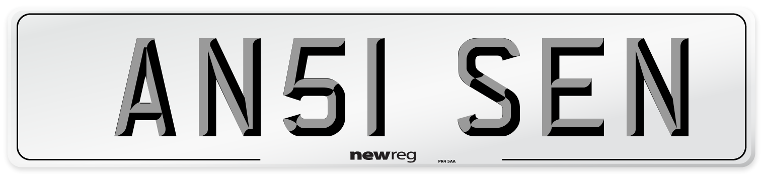 AN51 SEN Number Plate from New Reg